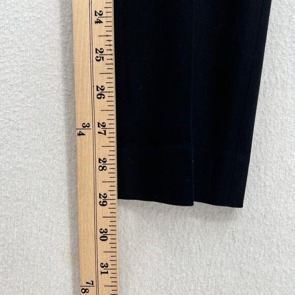 REISS Lee Trouser Pants Womens 4 Black Wool Mid Rise Tailored Slim Ankle Crop - Picture 15 of 15